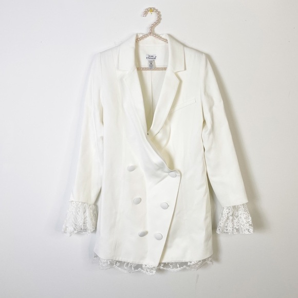 New Rime Arodaky Lui Lace-Trimmed Crepe Mini Dress - Picture 5 of 10